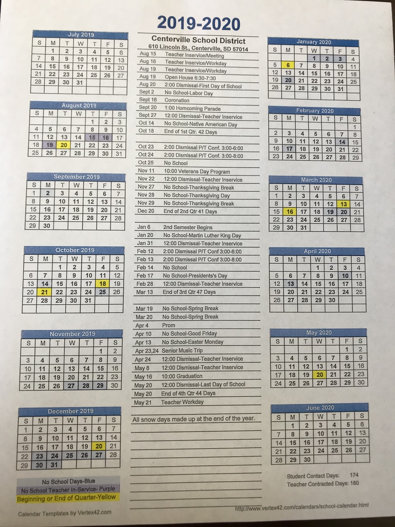 19-20 Calendar